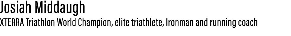 Josiah Middaugh XTERRA Triathlon World Champion, elite triathlete, Ironman and running coach 